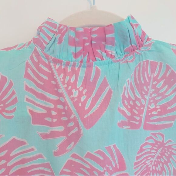 Haley & The Hound Sleeveless Pink & Turquoise Palm Dress Women’s Size M NWOT - Picture 6 of 11